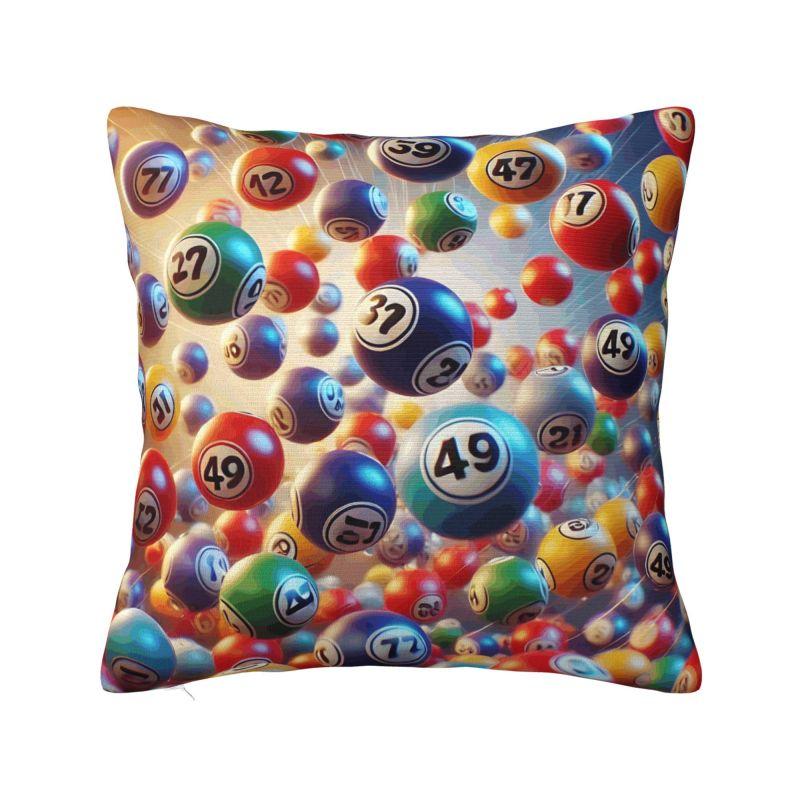 Heißes Spiel Bingo Bälle Karten Kissenbezüge Heimdeko D-Druck Sofa Stuhl Kissenbezug Polyester Weicher Kissenbezug