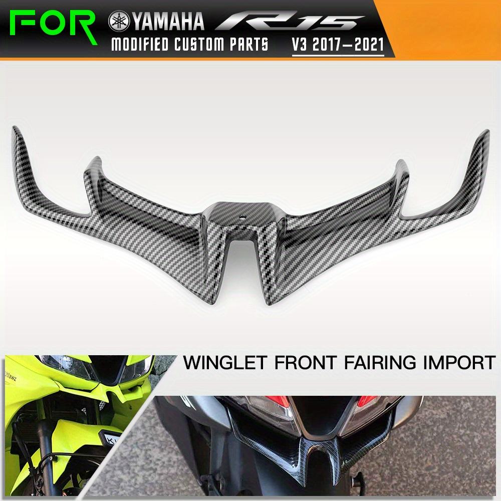 1x Motorcycle Front Wing Spoiler Carbon Fiber Look, Enhances Aerodynamics & Protects Underwing, V3 Parts Compatibility
