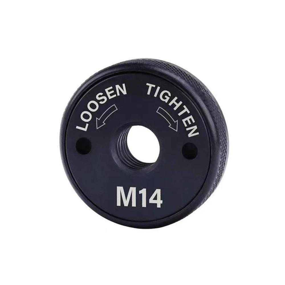 1pc M10/M14/5-8/11 Thread Quick Release Flange Nut for Angle Grinder - Heavy-Duty Metal Clamping Flange with Locking Nut Pressing Plate,Secure Tool