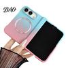 Scratch Resistant Lens Guard Case Magnetic for iPhone, Gradient Skin-like Protective Cover with Built-in Ring Phone Foldable Phones And Hinge
