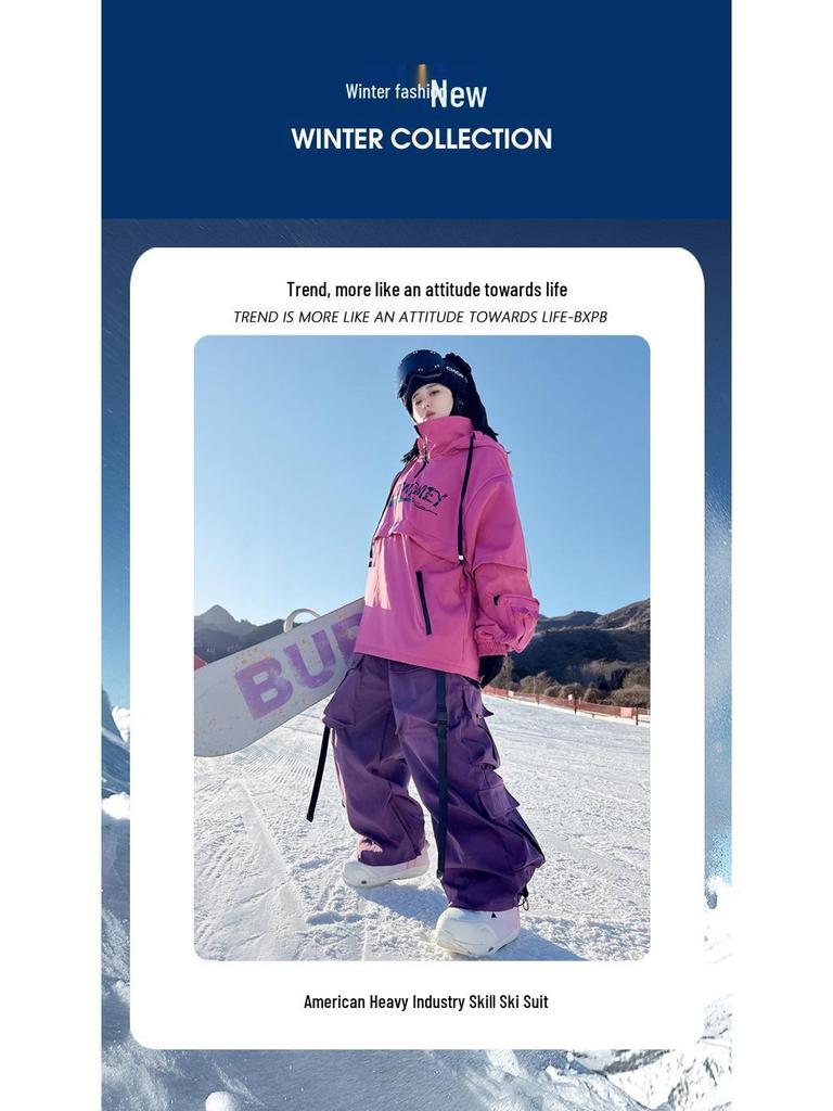 Unisex American Ski Suit: Waterproof & Warm Snowboard/Mountaineering Pants