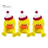 Funny Duck Ornaments 3D Printed Yellow Figurine, Arrogant Statue with Christmas Fun Holiday Party Supplies Hat, Miniature Ornament for Home