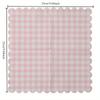 100 Pieces Light Pink Checkered Scalloped Napkins Folded 5 X 5 Inch Disposable Cocktail Napkins Paper Napkins