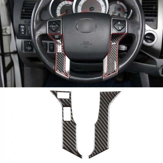 Carbon Fiber Steering Wheel Sticker Trim For Toyota Tacoma 2011-15