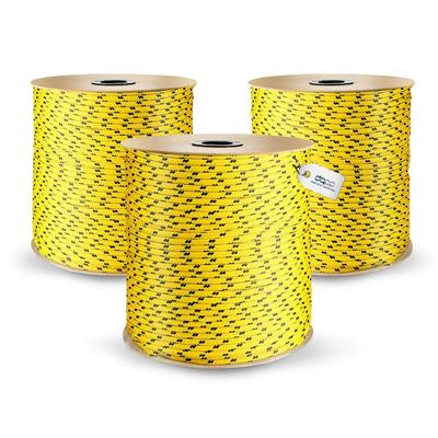 100m POLYPROPYLENSEIL 6mm GELB Traglast Bis 420 Flechtleine Textilseil Leine Schnur Rope Kunststoffseil Polyseil Geflochten