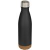 Bottle, 500 Ml Stainless Steel Insulated and Doble Pared with Detalles De Corcho "Cove" Deep Black