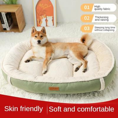 Hundebetten Sofa Zubehör Für Hunde Zubehör Hundehütte Haus Leicht zu Reinigen Spritzwassergeschützt Mittel Welpe Nachahmung Wildleder Zur Geruchsprävention