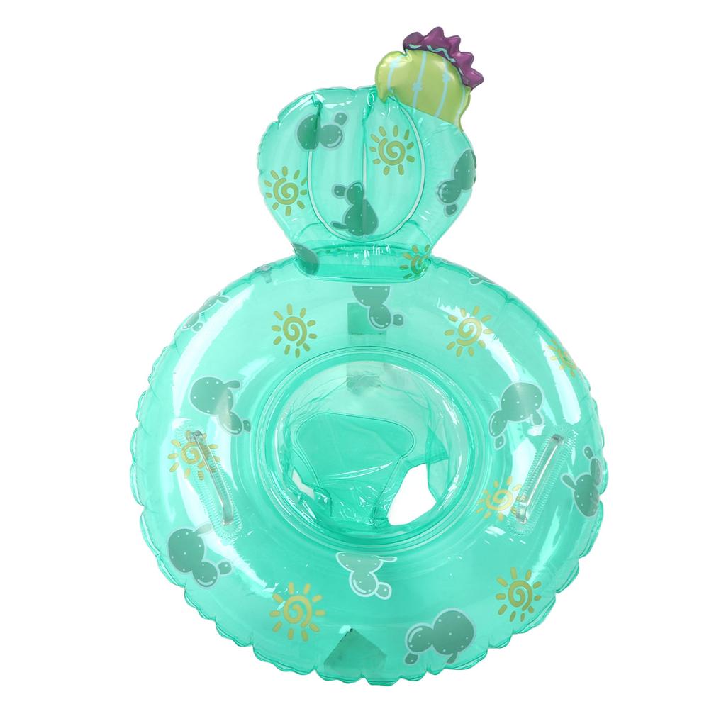 Kinder PVC Süßer Grüner Kaktus Schwimmring Kind Aufblasbarer Schwimmbecken Schwimmring mit Sitz Doppelgriff