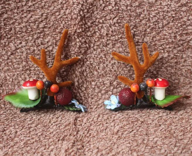 Handmade Brown Simulation Deer Antlers Christmas Decor DIY Cosplay Headband Deer Antlers Simulation Antlers Accessories