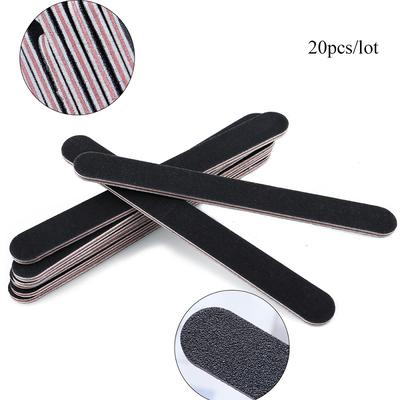 20pcs Nail File for Gel Nails 100/180 Manicure Buffer Double-sided Set De Limas Nail Tools