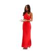 In Stock: Sexy Red Evening Dress - European & American Style, Solid Color, Summer Long Dress for Women