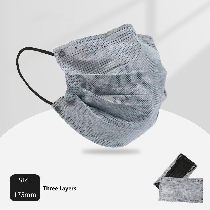 50 stk 3/4 lags maske ansiktsmasker smelteblåst stoff engangs sikkerhet støvbeskyttende masker voksne ikke-vevd øreløkke masque