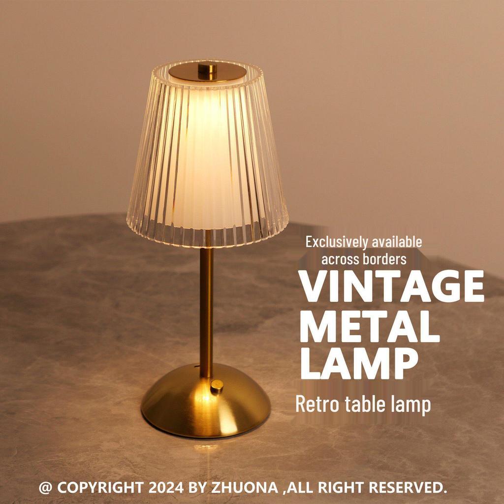 Retro Crystal Rechargeable Desk Lamp - CE Certified Night Light Atmosphere Lamp