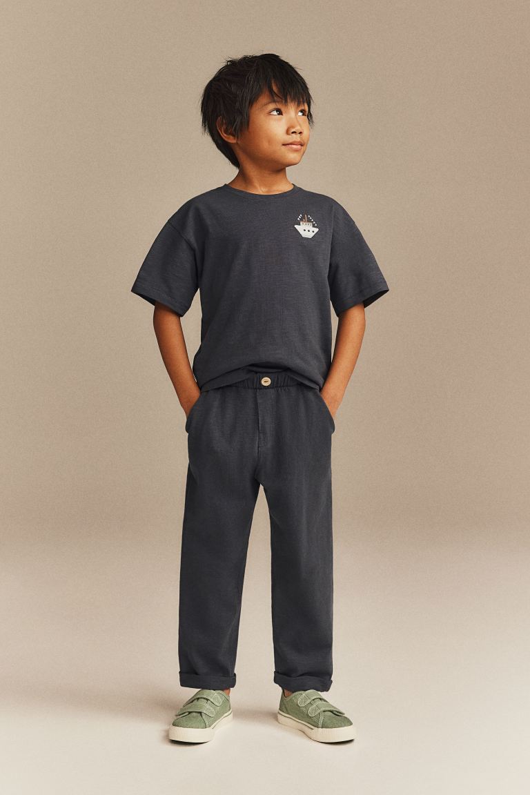 

Трикотажные брюки HM Slub, комплект из 2 предметов, темно-синий, пыльно-зеленый