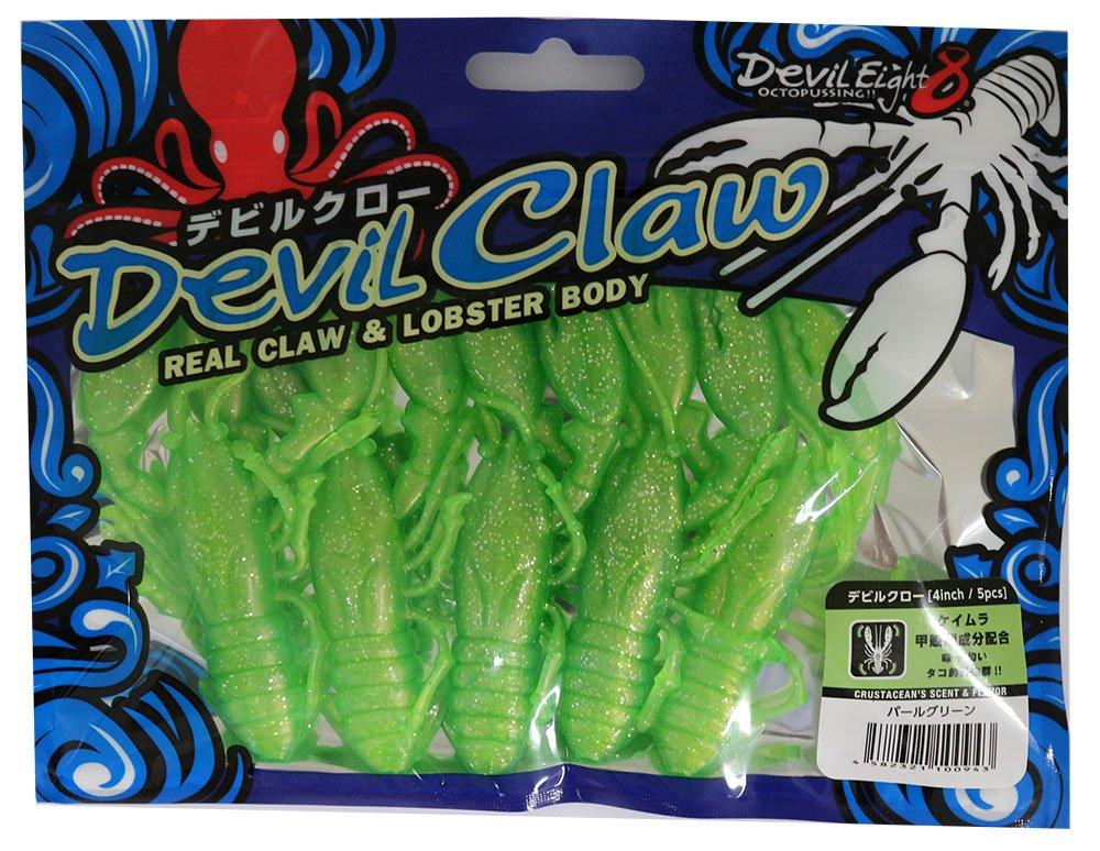 One Knock Worm Devil Claw Pearl Green Lure 4-inch
