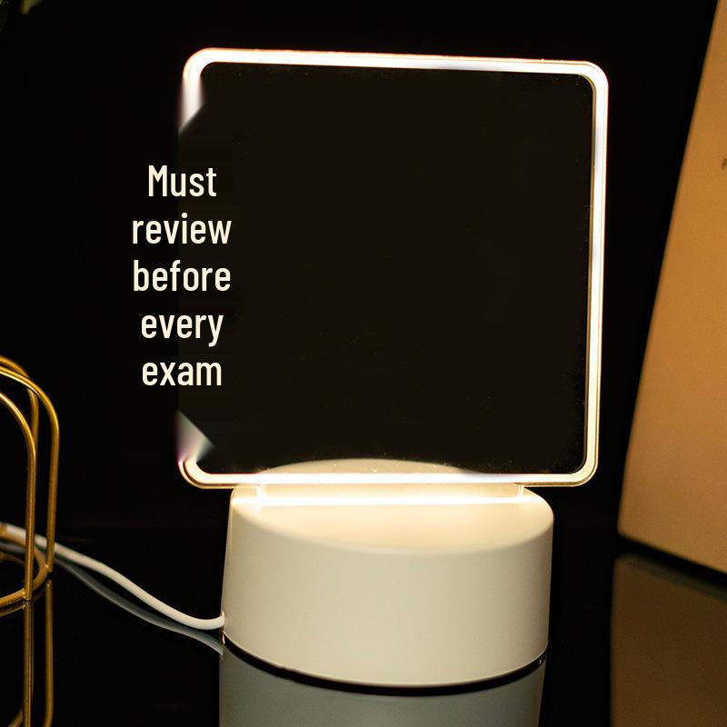 3D Acrylic LED Handwriting Tablet Night Light with Erasable Glow Message Board