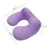Inflatable U-Shaped Neck Support Pillow - Foldable Portable Milk Silk Travel Essential