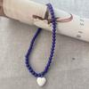Fashion Cute Candy Color Heart Pendant Resin Beaded Choker Necklace For Women Girls Trendy Goth Vintage Aesthetic Accessories