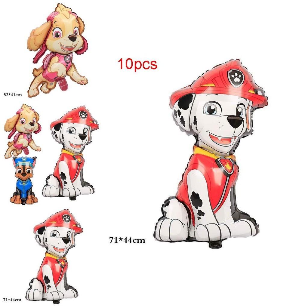 Färgstarkt tassballongset med Marshall Chase och Skye för minnesvärda födelsedagsfiranden