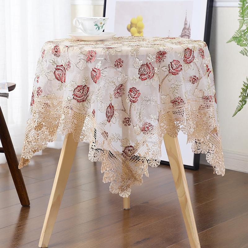 Nordic Light Luxury Lace Wear-resistant Coffee Table Cloth Household Dust Cover Decorative Tablecloth Home Textile Decor
