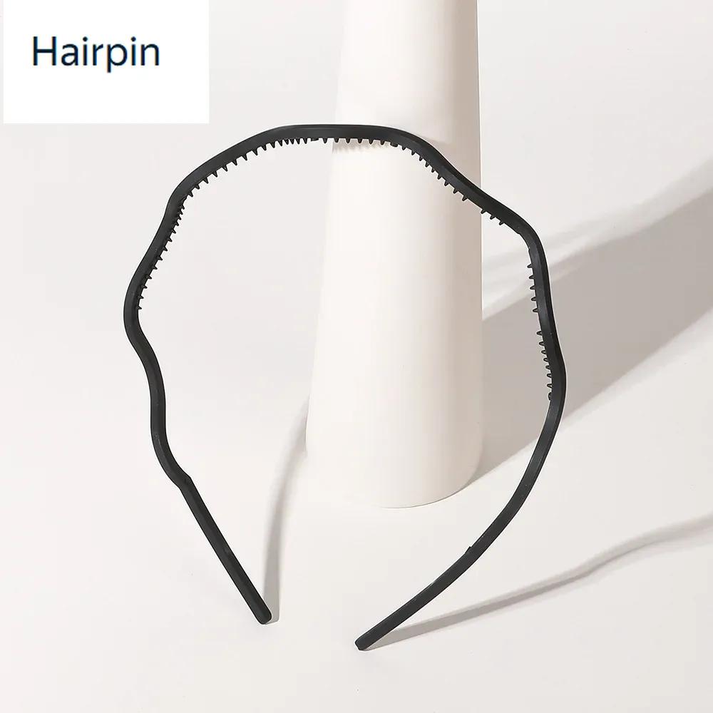 Colorful Matte Plastic Headband Korean Style Anti Slip Teeth Hair Clasp for Women Face Wash Press Hair Comfortable