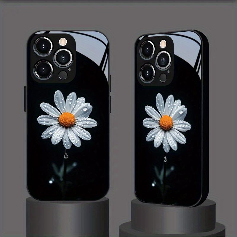 White daisy petal phone case suitable for iPhone 17 16 15 14 13 12 11 Pro/ Max /Plus anti-fall and shockproof back cover