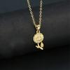 Classic Sunflower Rose Zirconia Pendant Necklace Celebrate Love, Loyalty Botanical Jewelry for Women Girl Party Summer Gift
