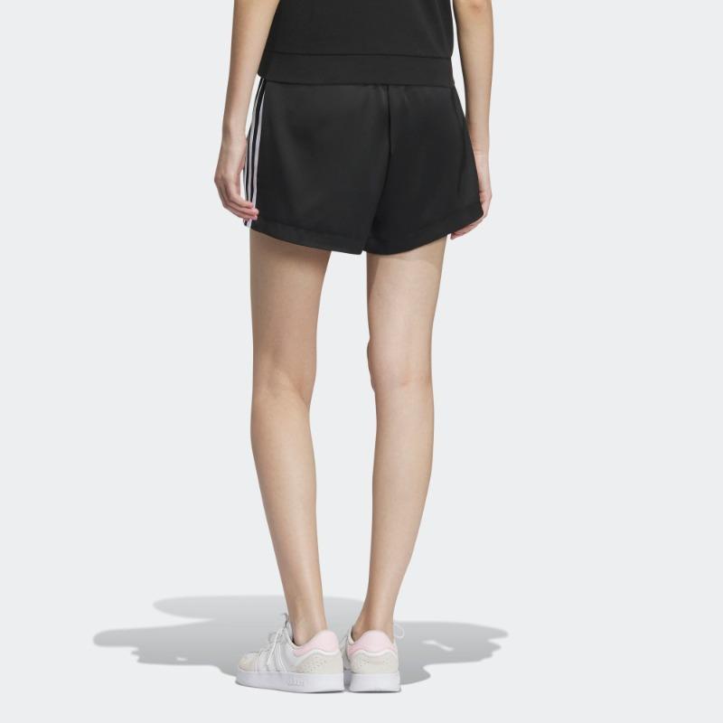 Adidas Neo Side Stripe Cartoon Pattern Printed Straight Leg Shorts Women Shorts Black IP3889