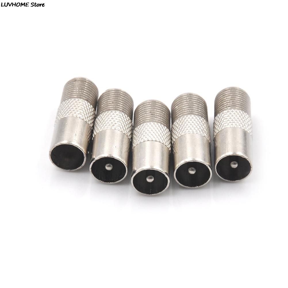 5/10pcs STB Quick Plug RF Coax F Female To RF Male Connector TV Antenna Coaxial Connector F Connector TV Coaxial plug Drop Ship