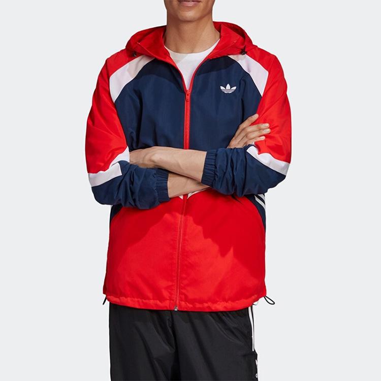 adidas Originals SPRT US WB 1 Hooded Sports Jacket Men Tops Red GJ6735