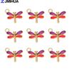 15PCS Enamel Colorful Dragonfly Charms Pendant Supplies For DIY Handmade Earrings Bracelets Jewelry Making Findings Accessories