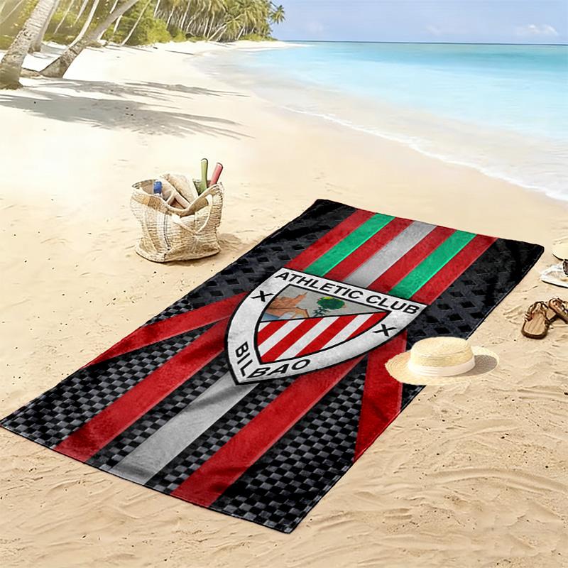 Athletic Bilbao Print Beach Towel, Large Soft Quick Dry Towel for Beach Camping Swimming