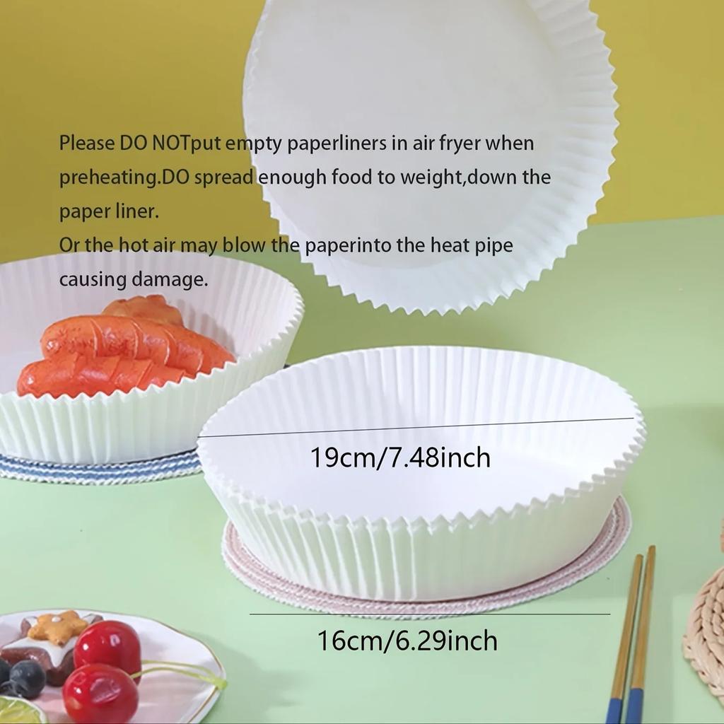 50pcs-Air Fryer Liners, Non-Stick Paper Sheets for Roasting & Microwave - Easy Cleanup, Individual Sheets for Healthier Cooking