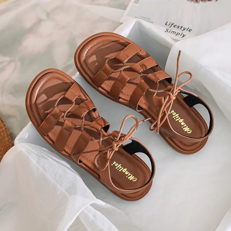 Elegantes Damen Square Toe Design Mädchen Ballerinas Luxuriöse Retro Dicke Sohle Sandalen Kawaii Lolita Barfuß Party Schuhe