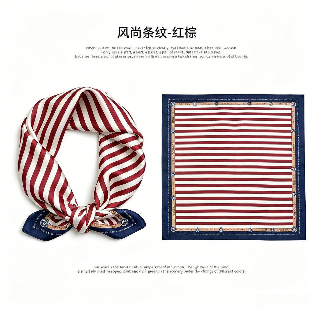 [111 Mulberry Silk] Spring and Autumn Versatile Colorful Scarf Small Scarf Silk Scarf 11cm Small Square Scarf Women