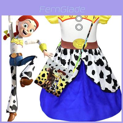 Cotton Princess Dress For Girls Alice Style Short Sleeve Lovely And Charming Ideal For 90-140cm Height