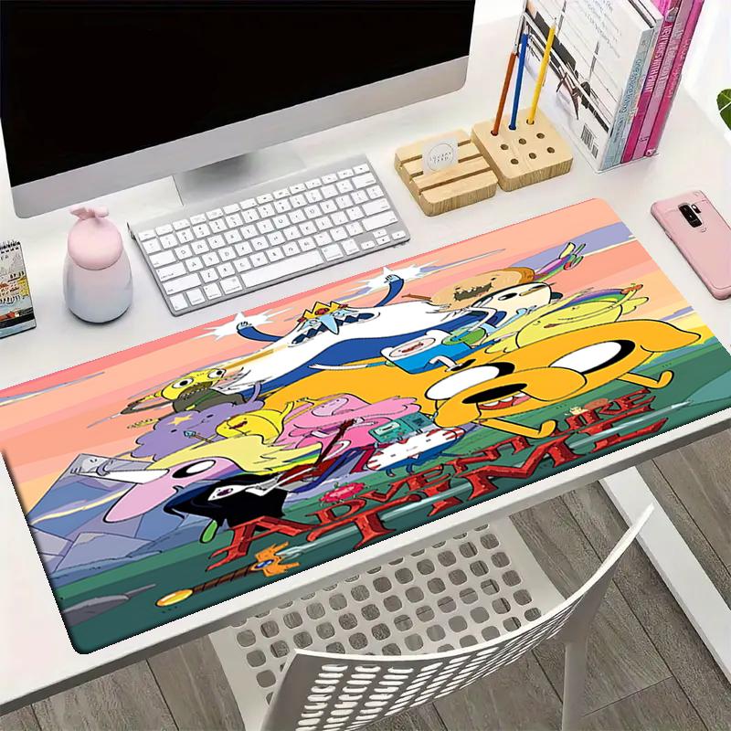 Adventure Time Theme Mouse Pad, Non Slip Rubber Base, Multifunctional Office & Home Decor, Perfect for Workspace Personalization.