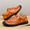 2022 Spring Men's Breathable Casual Leather Shoes - Large Size Handmade Moccasins