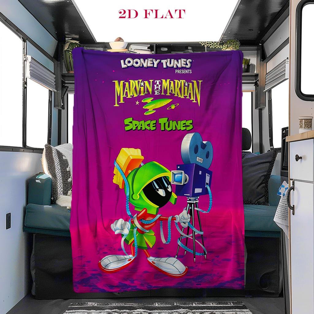 Martian Melodies: Looney Tunes Adventure blanket blanket Camping trip Digital printing Christmas gifts sheet