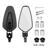 Black 7/8 22mm CNC Motorcycle Rearview Mirrors