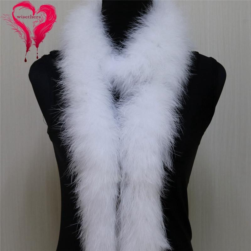 DIY 2 Meters Fluffy Natural Turkey Marabou Feather Boa for Wedding Party Decoration Feathers Shawl Scarf DIY Dress Sewing Crafts