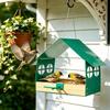 House‑Shaped Iron Bird Feeder, Hanging Lazy‑Style Bird Nest Feeder for Outdoor Use