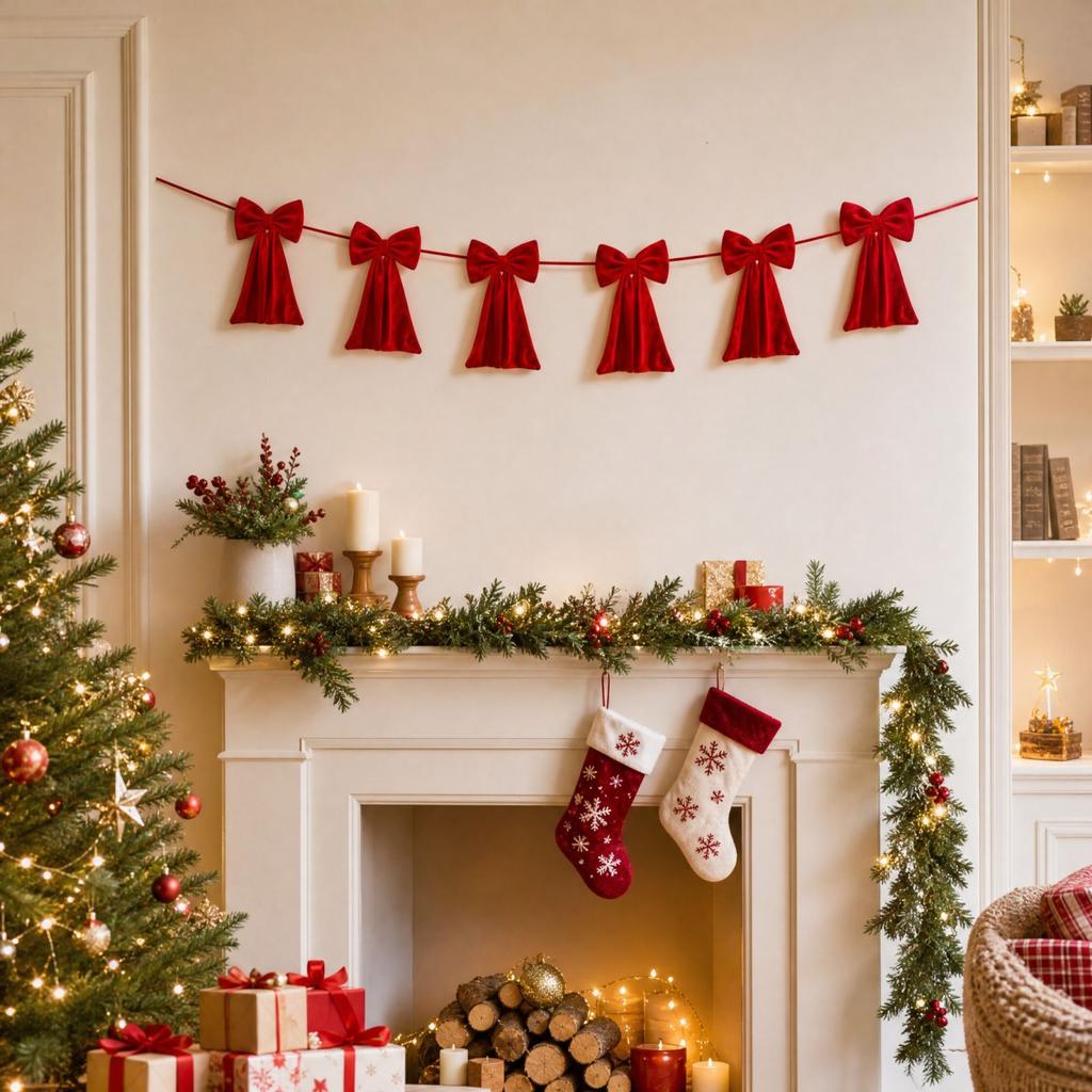 Christmas Decorations Red Double-Layer Hanging Ornaments for Christmas Tree Holiday Party Decor