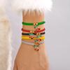 Fashion Simple Rhinestone Cherry Braided Bracelet for Women Delicate Colorful Charm Rope Bracelet Girls Party Jewelry Gift
