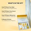 Bellavita Dewy Skin Trial 125ml Facewash, Serum, Moisturizer, Perfume Luxury Skincare Set For Men And Women