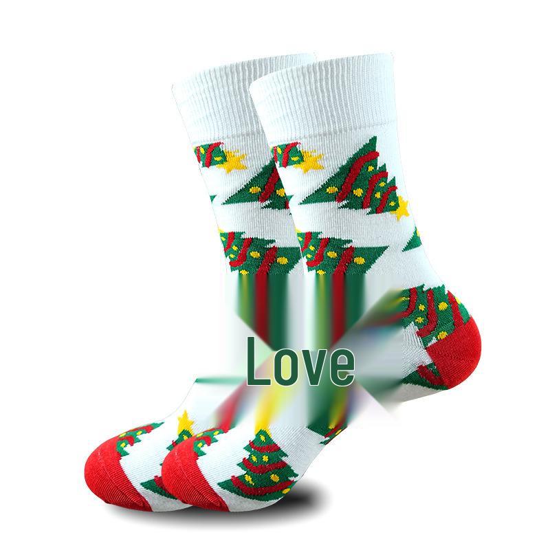 50 Christmas Stocking Styles: Autumn/Winter Cartoon Mid-Calf Socks, Perfect Holiday Gift