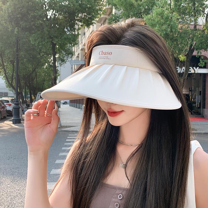 Shell-shaped Sun Protection Hat for Women, Summer Large Brim UV Protection Open-top Hat, Foldable, Cool Outdoor Beach Sun Hat