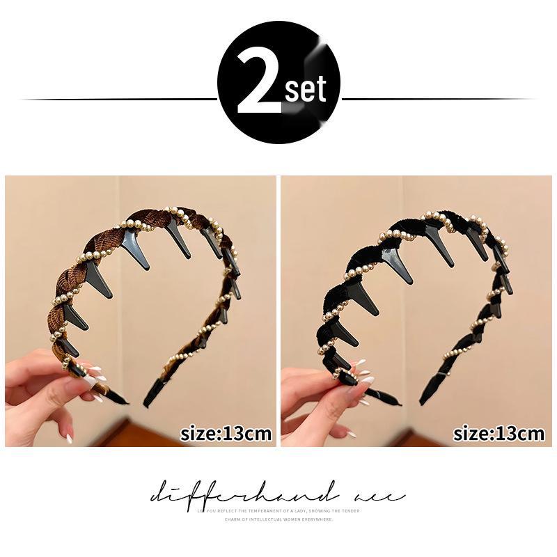 2025 Women's Luxury Pearl Skull Headband: Stylish Fashion Accessory for Face Washing