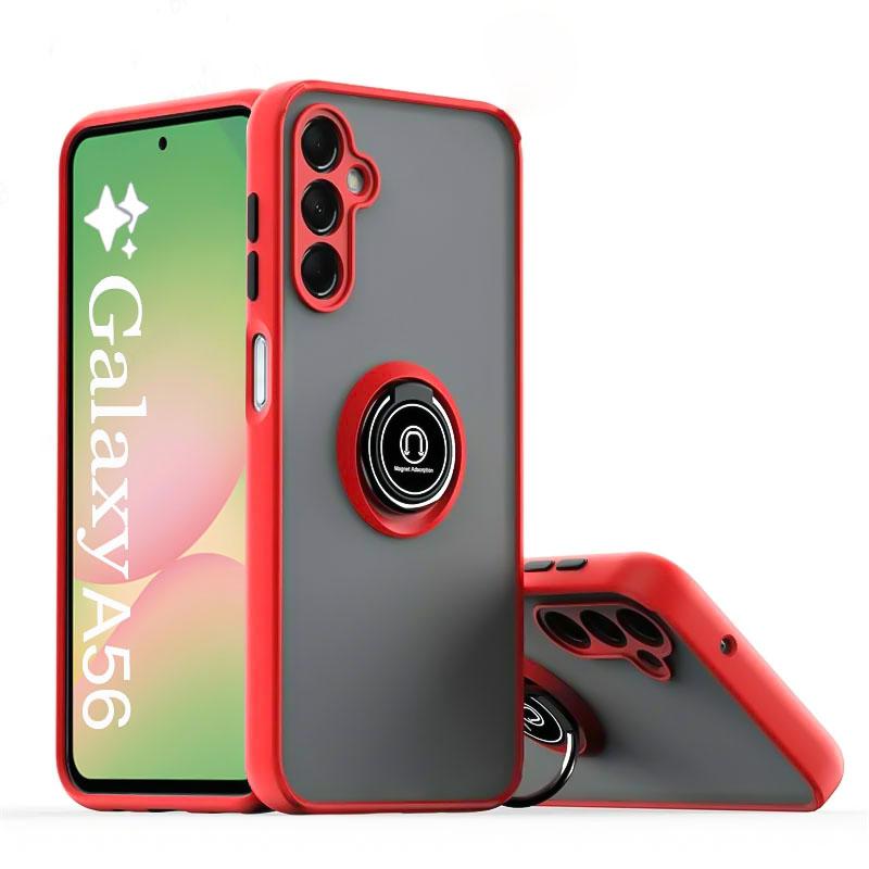 Matte Translucent Phone Case For Samsung A56 A16 A26 A36 A55 A35 A15 A54 A34 A14 A25 Magnetic Ring Holder Protector Cover