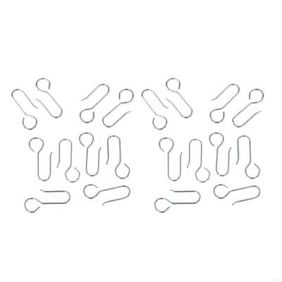 62KD Lightweight Metal S Hooks for Curtain Mounting Convenient Hooks for Curtain Hangings Track Drapery Hook Pin Hangers
